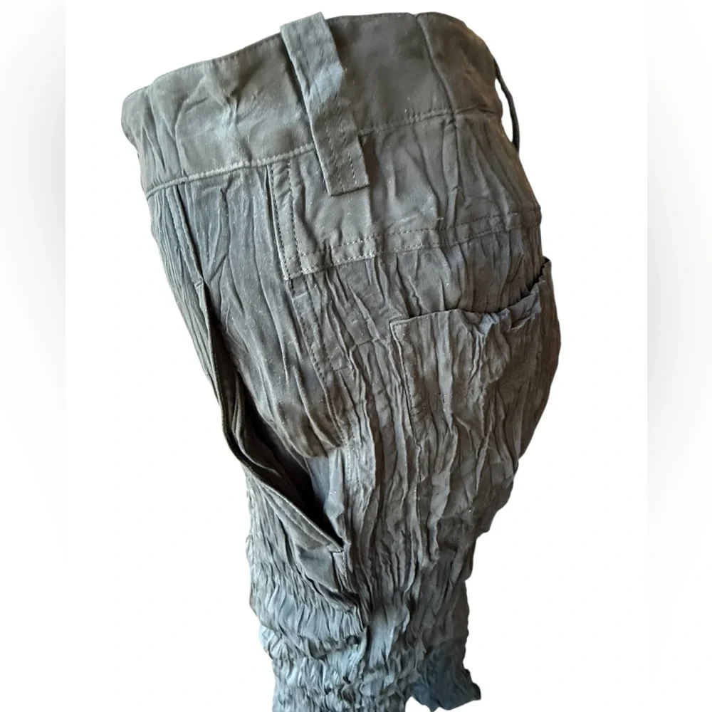 Vintage 90’s Issey Miyake black crinkle trousers Size Small - Picture 7 of 12